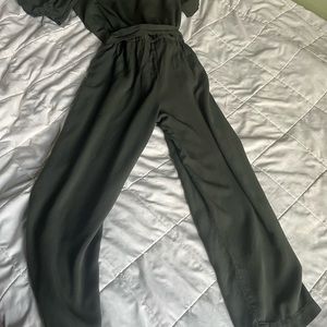 Cute green jump suit